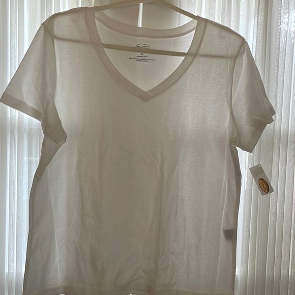 Talbots Tops - talbots white 100% cotton t-shirt, size XL